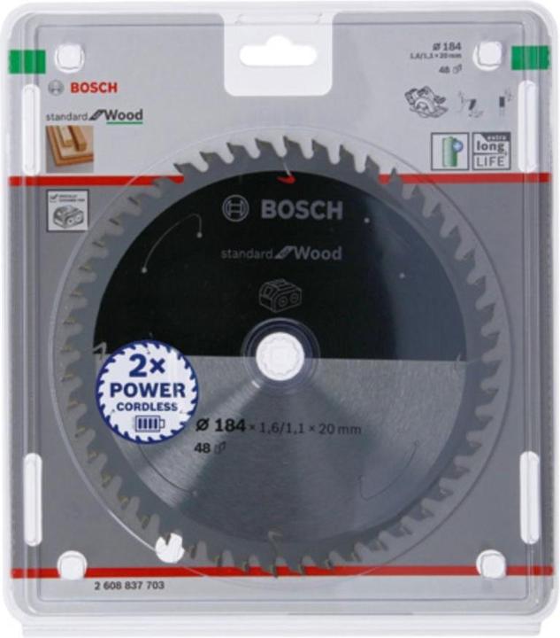 Produktbild Bosch Professional Zubehör PRO Wood cordless Kreissägeblatt, 184 x 1,6 x 20 mm