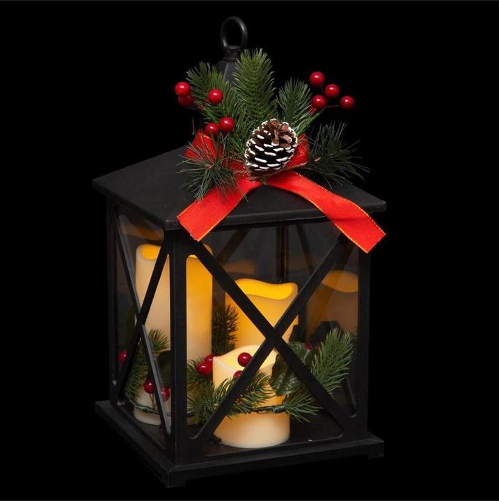 Fééric Lights & Christmas Fééric Lights and Christmas Lantern z trzema świecami i gałązkami, LED
