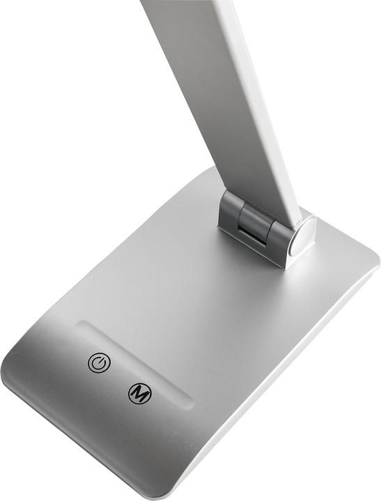 Produktbild Alco Albert 924-28 - LED Schreibtisch-/ Arbeitsplatzleuchte mit Standfuss, silber, in 3 Stufen dimmba (400 lm)