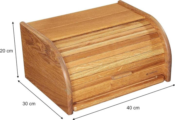 Productafbeelding Zassenhaus Landelijke broodtrommel met plank in eikenhout 40 x 30 cm