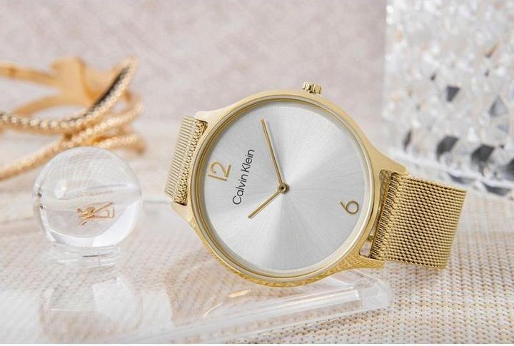 Actual product image Calvin Klein Timeless Mesh Damenuhr 25200003 + BOX (Analogue wristwatch, 38 mm)