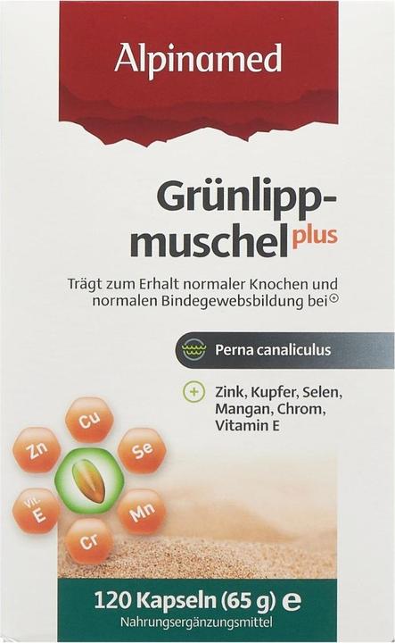 Actual product image Alpinamed Green-lipped mussel (120 Piece, Capsules, 100 g)
