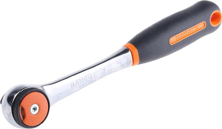 Produktbild Bahco 1/2"-Umschaltknarre mit rundem Knarrenkopf, 72 Zähnen und 5°-Rückschwenkwinkel, 267 mm (1/2")