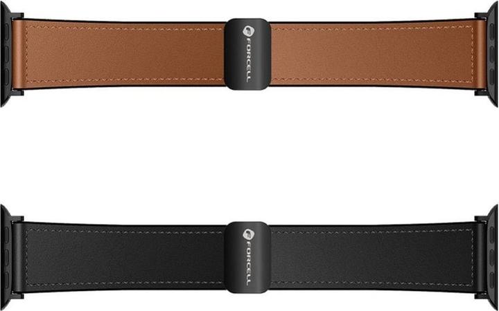 Produktbild Forcell Strap F-DESIGN FA21 eco leather strap for APPLE Watch 42 / 44 / 45 / 49 mm brown (Silikon, Synthetisches Leder)