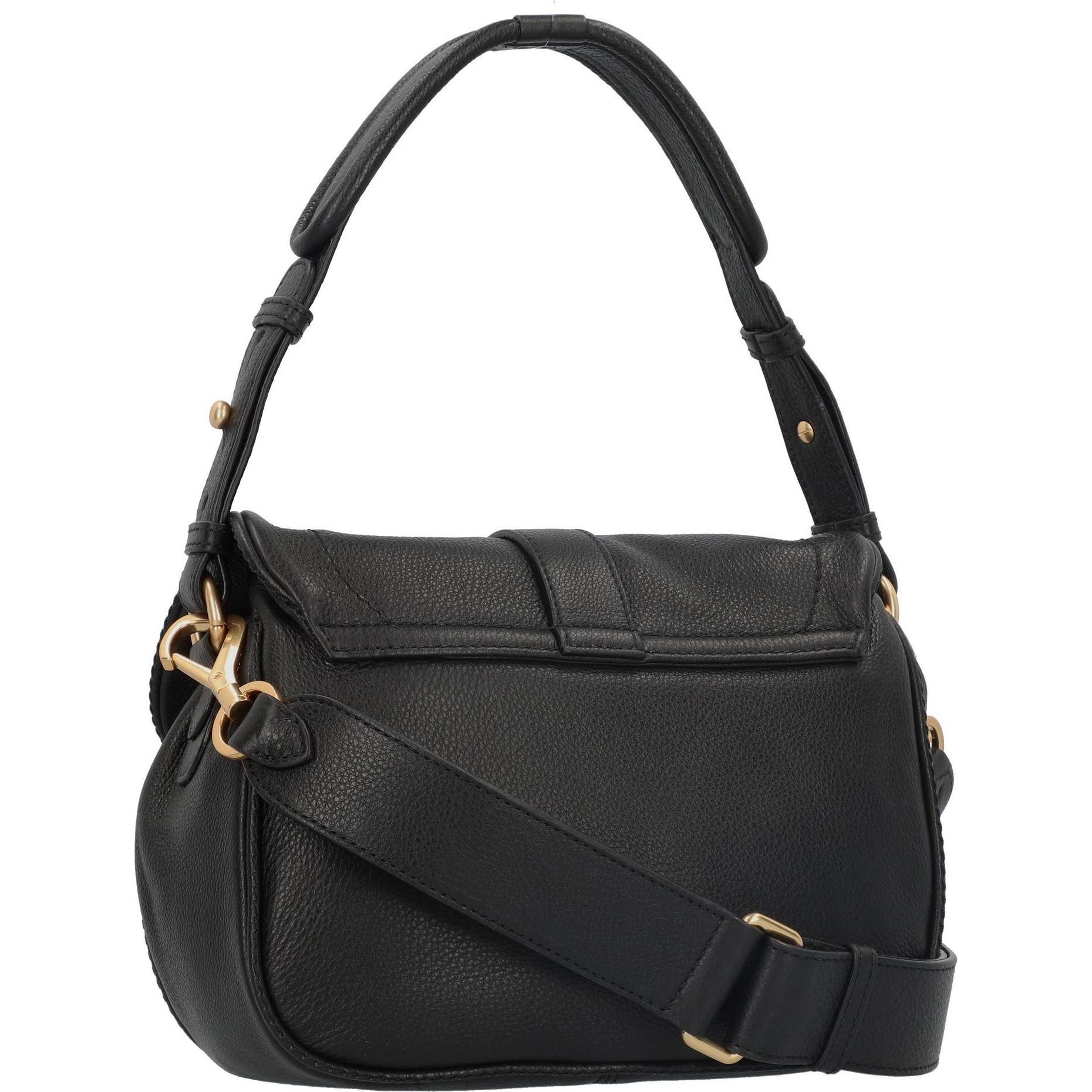 Thumbnail - Abro, Handtasche, Star Schultertasche Leder 28 cm, Schwarz