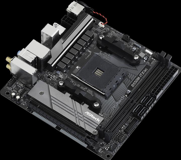 Productafbeelding AsRock B550M-ITX/ac (AM4, AMD B550, Mini-ITX)