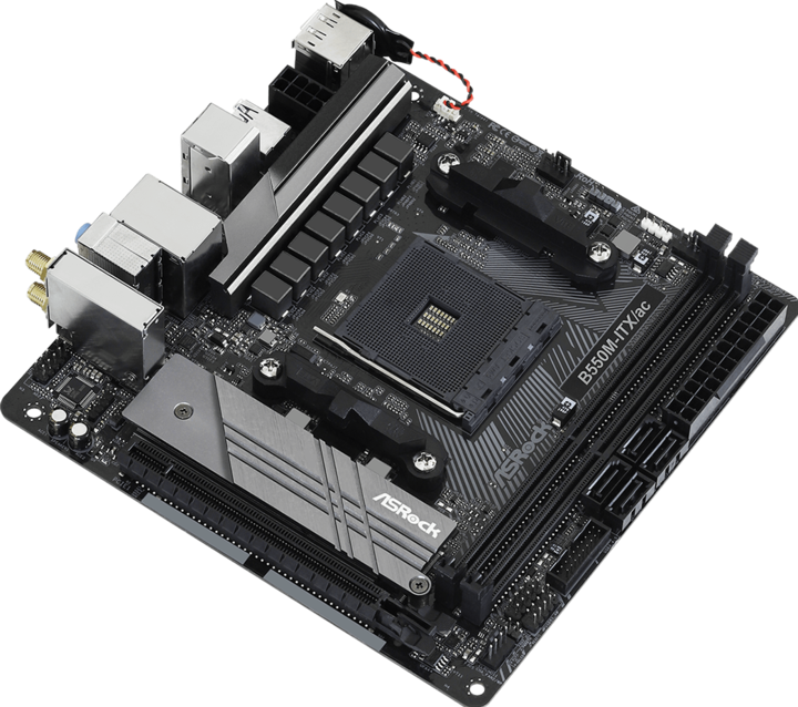 Actual product image AsRock B550M-ITX/ac (AM4, AMD B550, Mini-ITX)