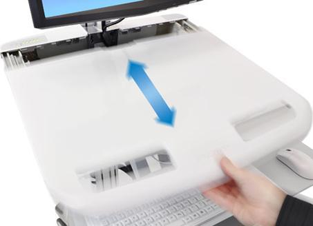 Productafbeelding Ergotron Trolley voor LCD-scherm / toetsenbord / muis / CPU / notebook / scanner (open archi