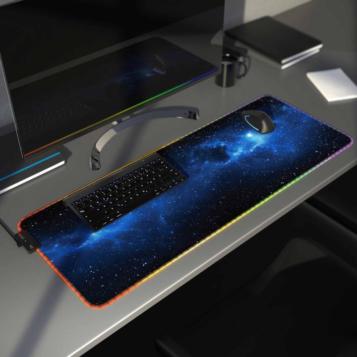 Image du produit CSL Tapis de souris RGB Gaming, Sous-mains de bureau 800 x 300 mm Tapis de souris XL - LED Multi Color (XL)