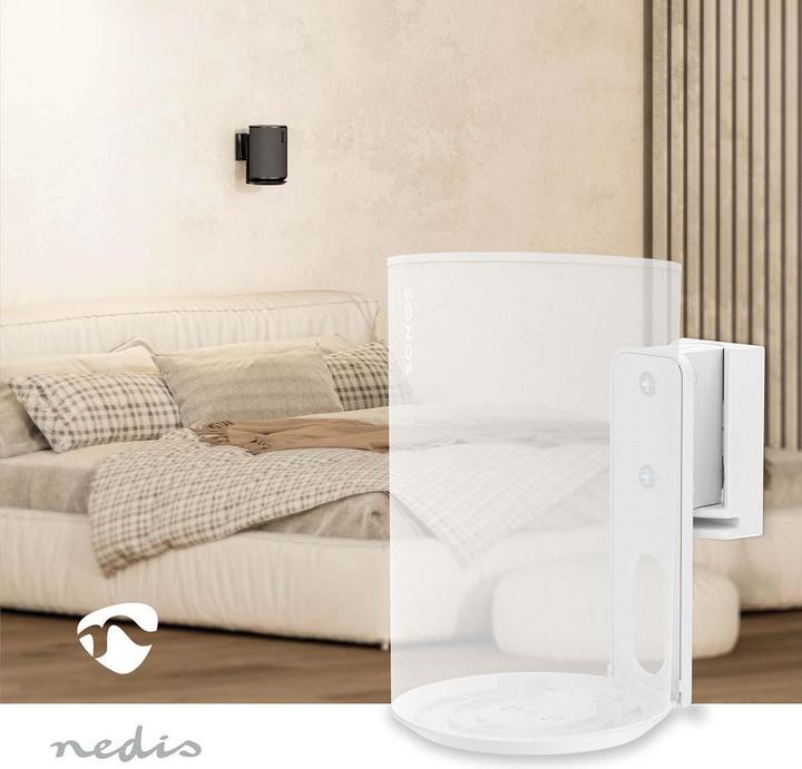 Actual product image Nedis Speaker holder - Compatible with: Sonos Era100 - wall - 3 kg - swivel/tilt - tiltable (1 pcs., Wall installation, Rotatable, Tiltable)