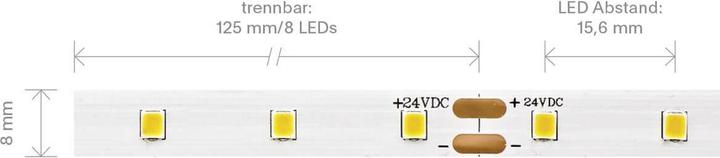 Immagine prodotto Sigor 4,8W/m PRO Striscia LED 2700K 5m 64 LED/m IP20 24V 617lm RA90 (500 cm)
