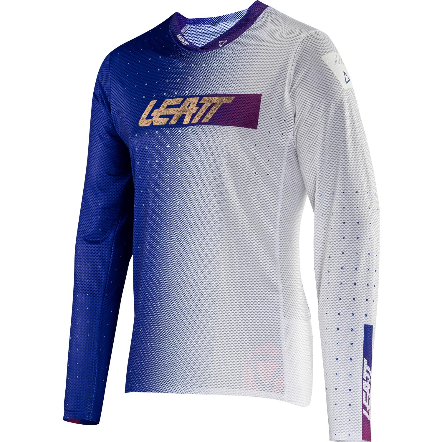 Leatt, Bambine, Maglia ciclismo, Maglia MTB Gravity 4.0 Junior blu ultra L (L), Blu, Bianco, L
