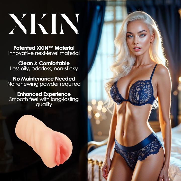 Produktbild Xkin Secret Affairs - Blonde Desire Alessia - TPE Medium Masturbator - 199g - Flesh