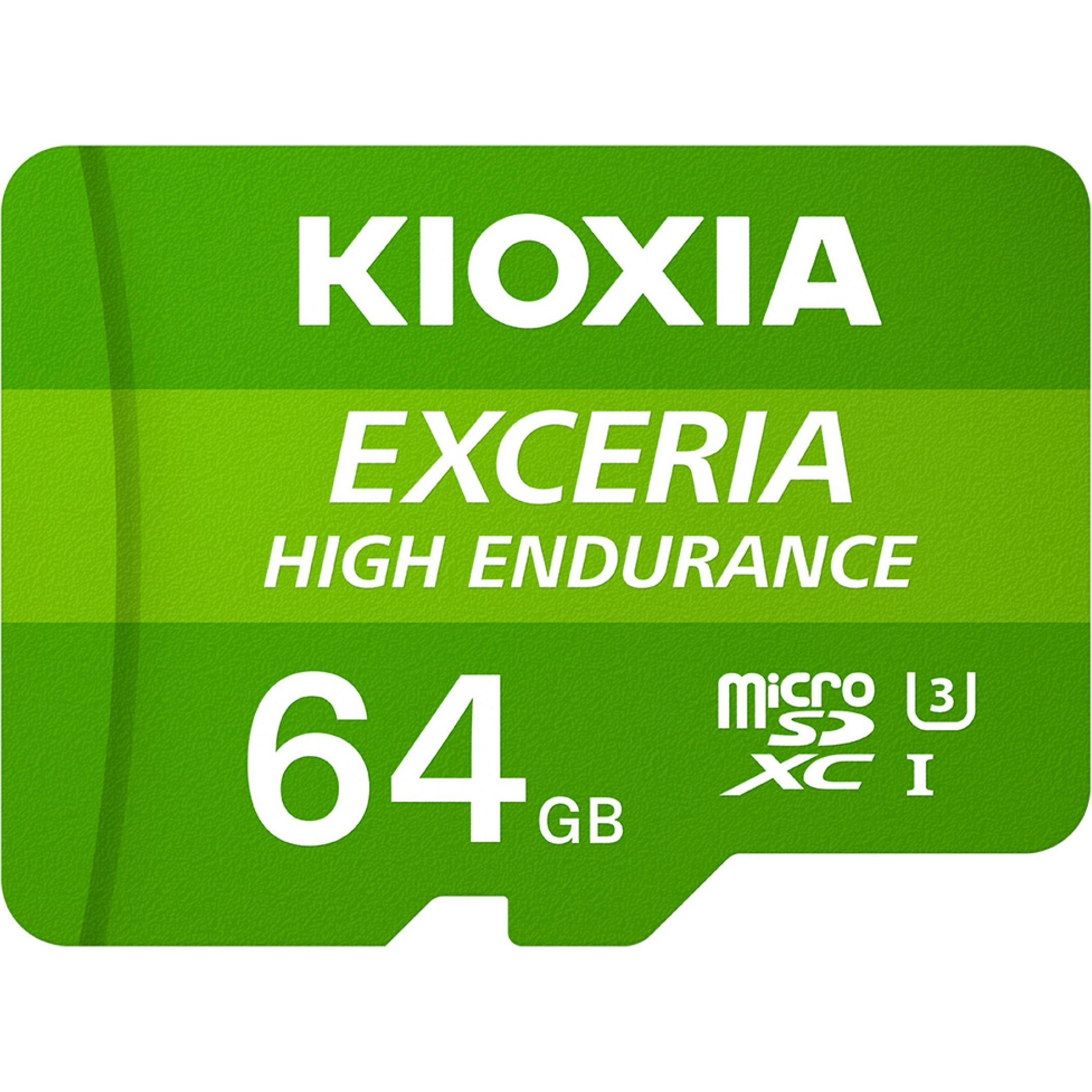 Kioxia Exceria High Endurance - 64 GB - MicroSDXC - Klasse 10 - UHS-I - 65 MB/s - 100 M (64 GB, microSDXC, U3, UHS-I), S...