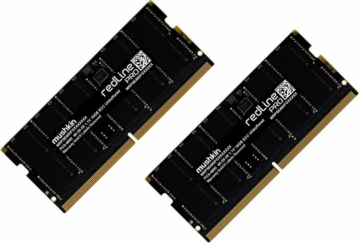Image du produit Mushkin SO-DIMM 32 GB DDR5-5600 (noir, MRP5T560LKKD32G28, Redline PRO) (1 x 32GB, 5600 MHz, RAM DDR5, SO-DIMM)