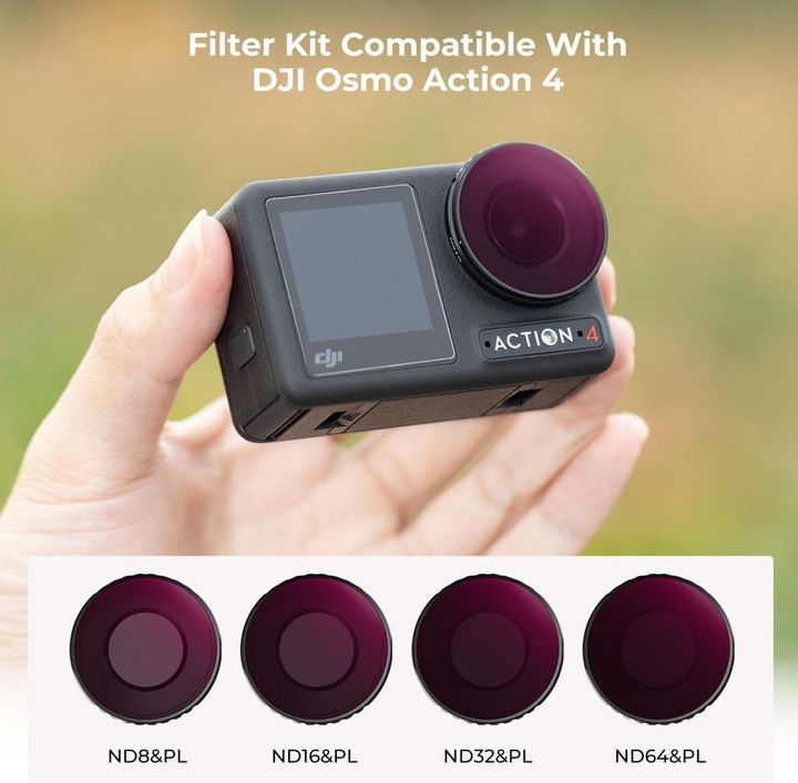 Produktbild K&F Concept Filters ND&PL (8/16/32/64) Kit (Osmo Action 4)
