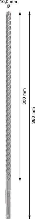 Produktbild Bosch Professional Zubehör PRO SDS plus-5X Hammerbohrer, 10 x 300 x 360 mm (10 Millimeter)