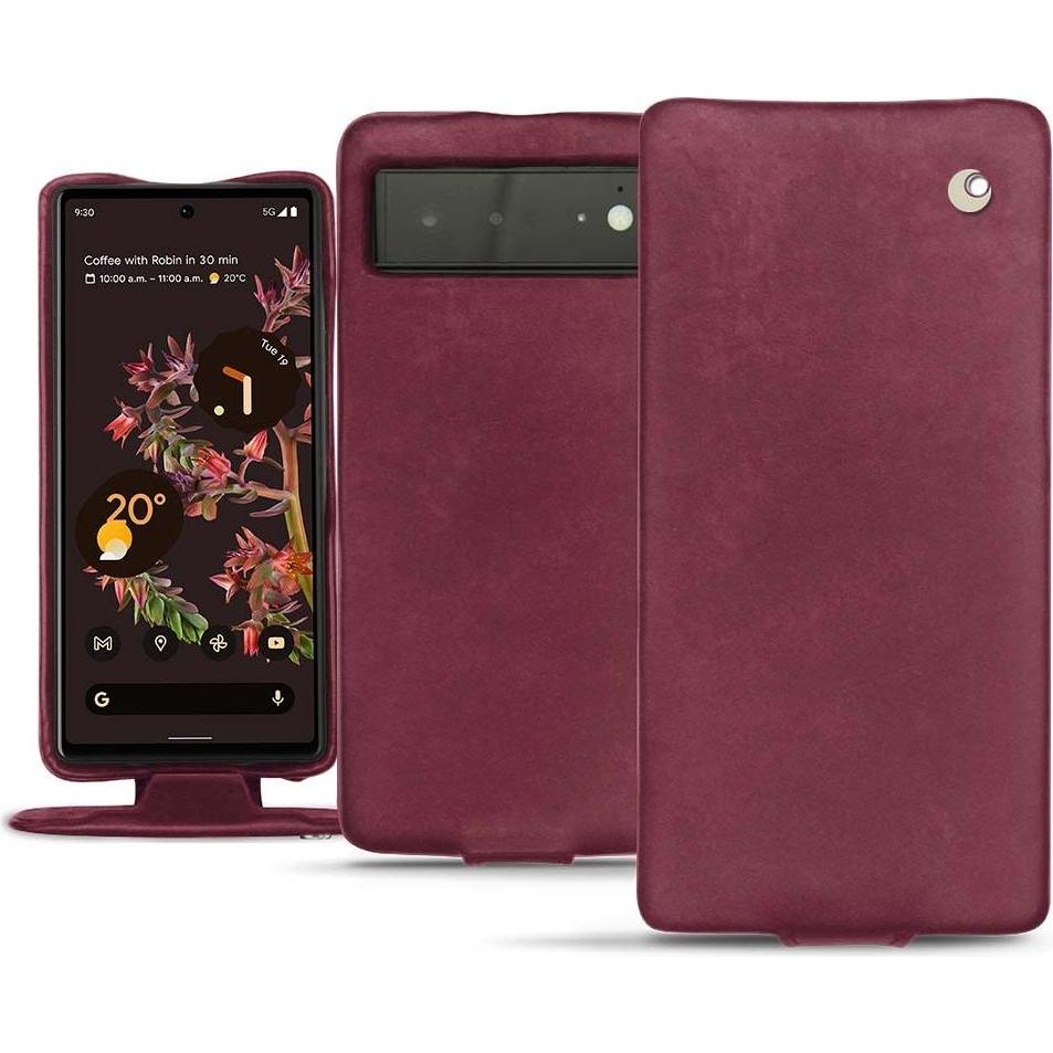 Noreve Lederschutzhülle vertikal (Google Pixel 6), Smartphone Hülle, Violett