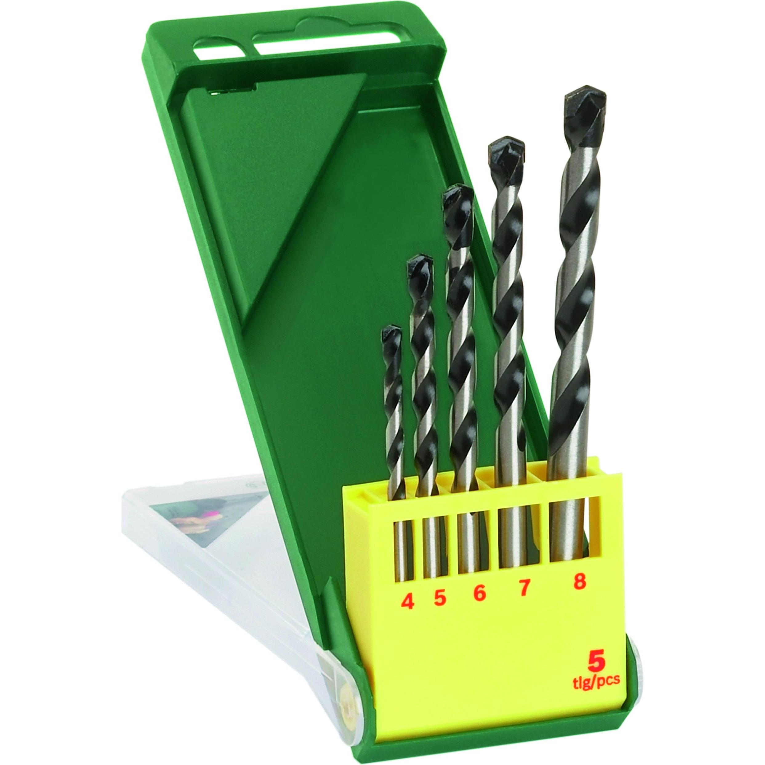 Thumbnail - Bosch Zubehör, Bohrereinsatz, 5-teiliges Betonbohrer-Set (4, 5, 6, 7, 8 mm)