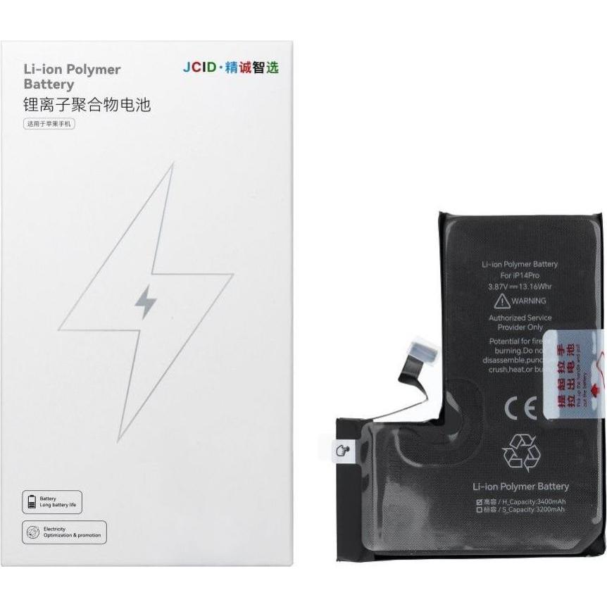 NoName Battery JCID JCID Battery for iPhone 14 Pro 3400 mAh (high capacity), Batteria smartphone