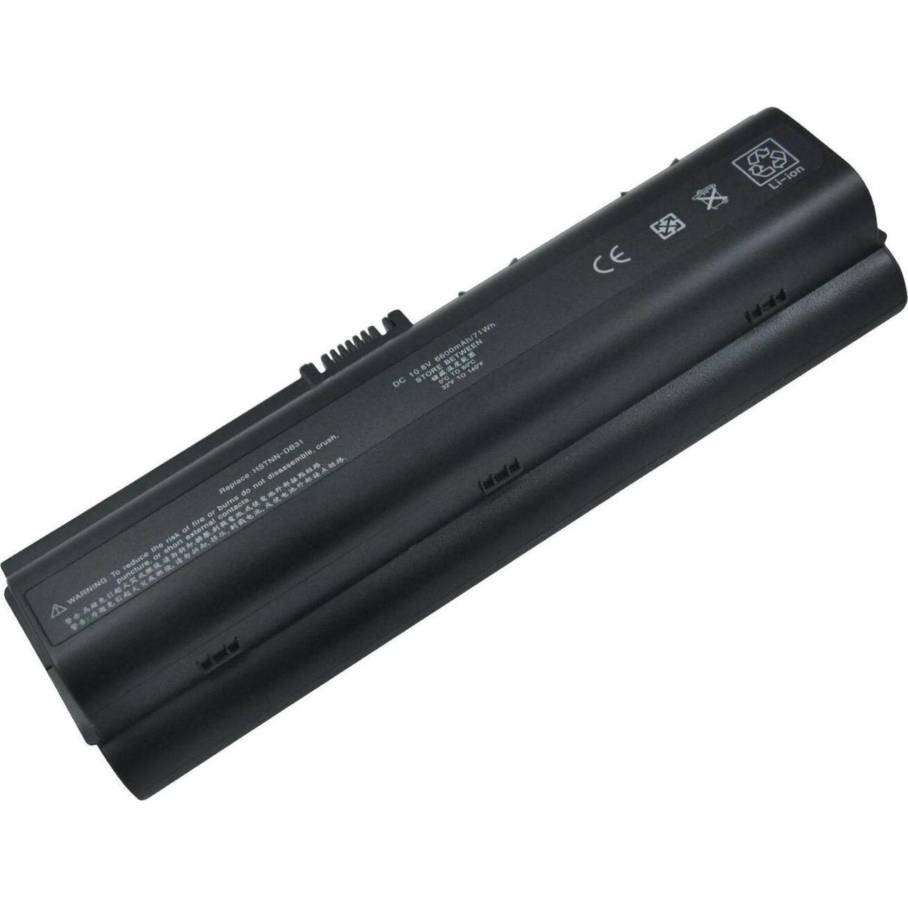 CoreParts Laptop Battery for HP (12 Zellen, 6600 mAh), Notebook Akku, Schwarz