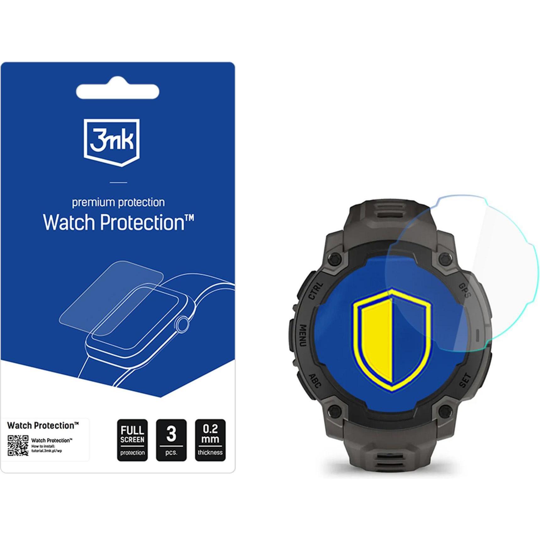 3Mk Trasparente Watch Protection Flexibleglass Pro Garmin Instinct E 45Mm, Accessori Per Smartwatch,