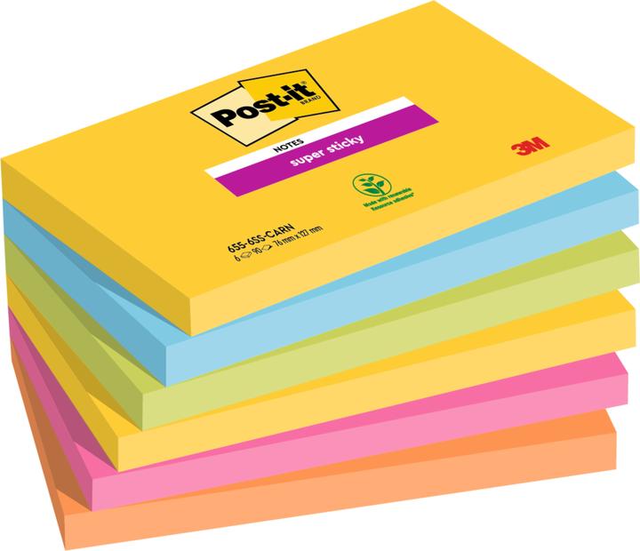 Post-it Note di Rio super appiccicose (127 x 76 mm)