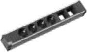Produktbild Bachmann CONI - 0,1 m - 4 AC-Ausgänge - Indoor - Typ G (BS 1363) - Aluminium - Schwarz (4 x, BS 1363, CEE 7/3, 0.10 m)