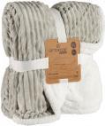 Image du produit Giftdecor couverture velours côtelé gris clair (200 x 150 cm)
