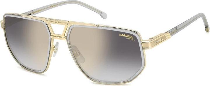 Grigio con lenti a specchio dorate