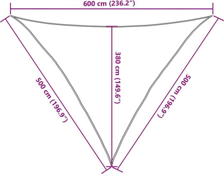 Produktbild vidaXL Sonnensegel 100% Polyester Oxford (5 x 5 x 6 m)