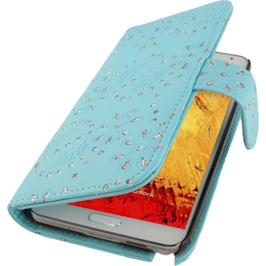 Thumbnail - König Design Handyhülle Handyhülle Quer für Handy Samsung Galaxy Note3 N9000 hellblau (Samsung Galaxy Note 3), Smartphon...