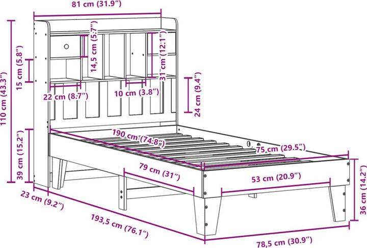 Image du produit vidaXL Bettgestell (140 x 200 cm)