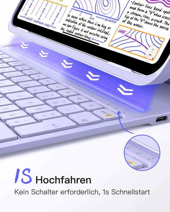 Actual product image Inateck Keyboard iPad 2007 purple (BK2007 purple) (DE, 3)