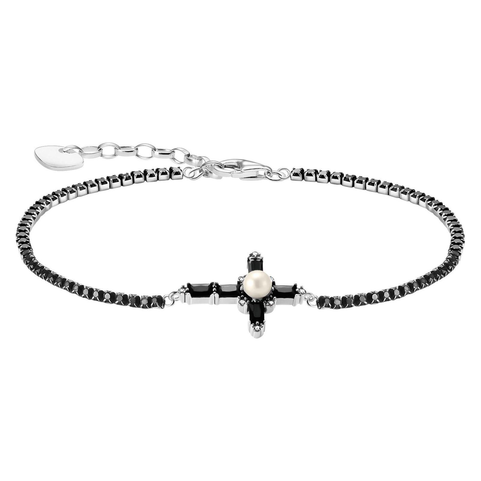 Thomas Sabo, Armschmuck, Armband Cross Romance, (19 cm, Süsswasserzuchtperle, 925 Sterling Silber)