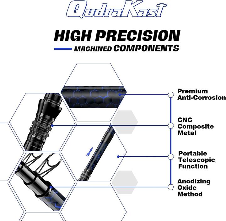 Image du produit Qudra Kast Teleskop-Angelruten-Set (Télescope, 180 cm)