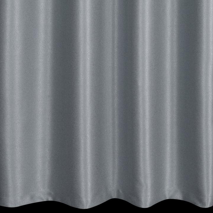 Produktbild Eurofirany Vorhang SELINA aus Verdunkelungsstoff mit glänzendem Faden, Farbe Grau, 140 x 250 cm, Ösen/Kreise (140 x 250 cm)
