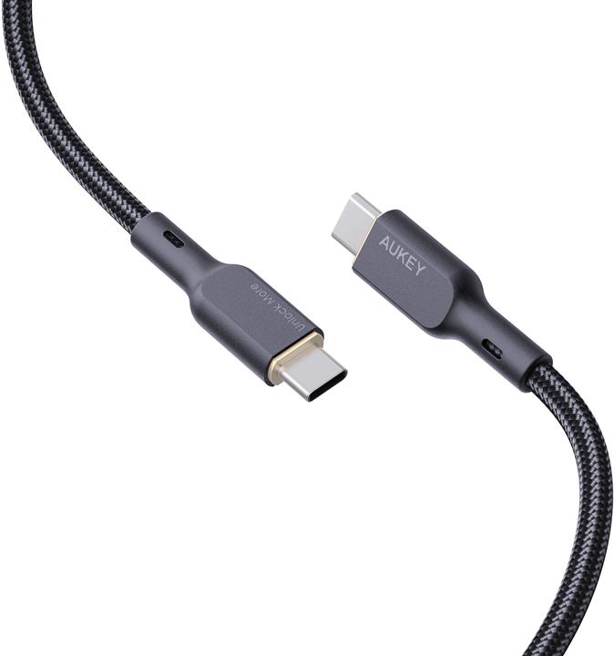 Produktbild Aukey USB-C Cable, 100W, 1m - Black (1 m, USB 2.0, 100 W)