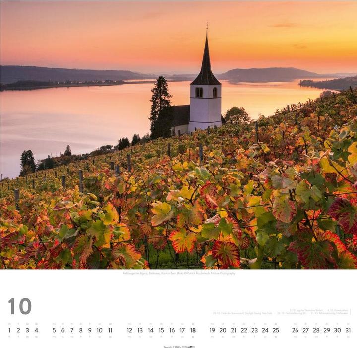 Produktbild Schweiz Kalender 2026 - Schönste Landschaften und Ansichten (48 x 46 cm, Harter Einband, Deutsch)