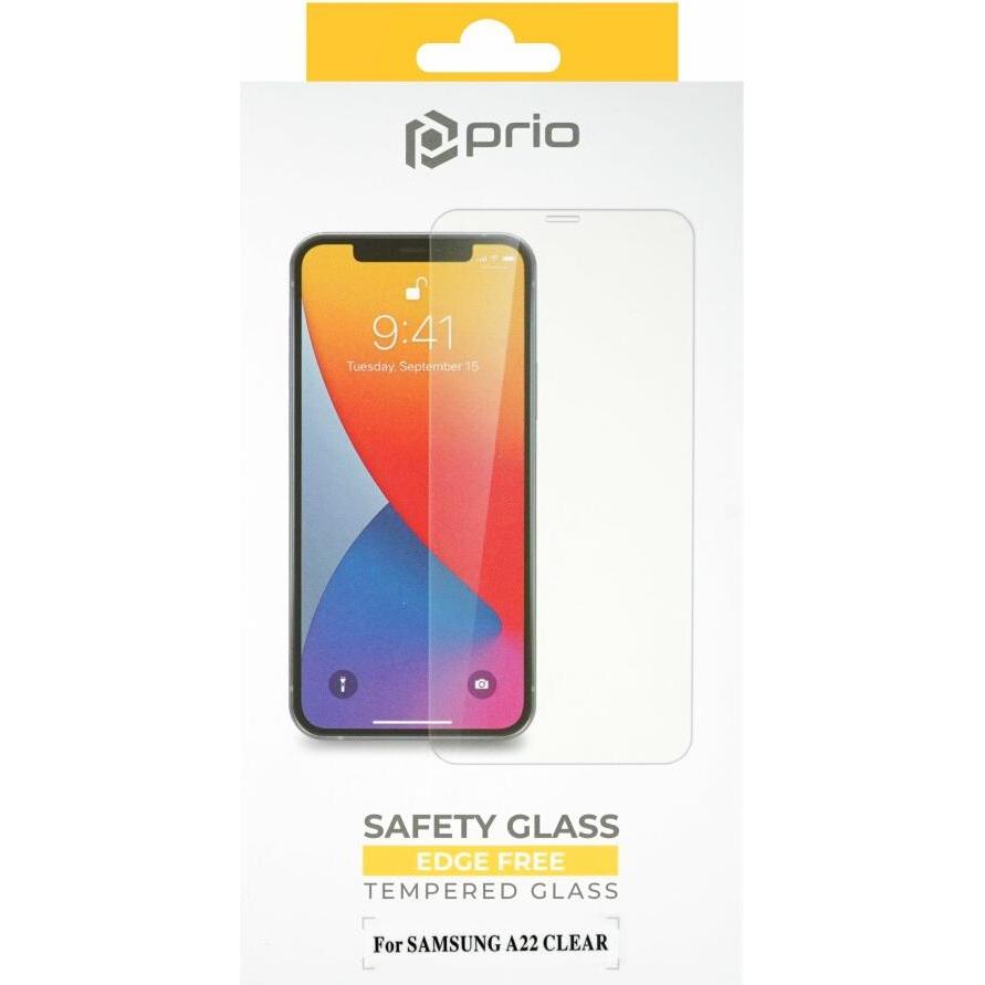 prio Displayschutzglas für Samsung A22 transparent (1 Stück, Samsung Galaxy A22), Smartphone Schutzfolie, Transparent