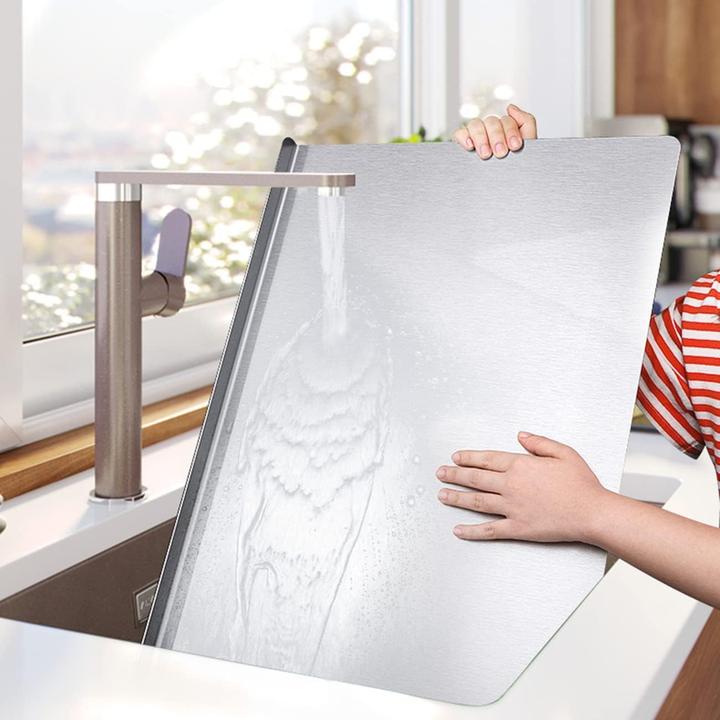 Produktbild Mosegor Edelstahl Schneidebrett mit Nudelholz