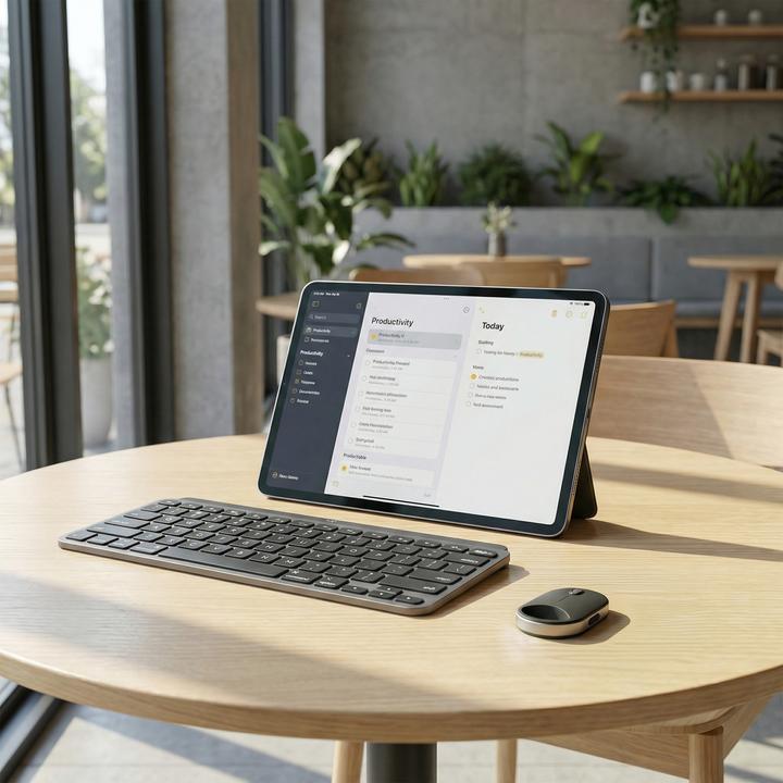 Actual product image CSL Ergonomische Funkmaus für Rechts/Linkshänder, Dual BT & 2,4 GHz, 2477 DPI, leise, USB-C, 2 Geräte (Docking, Wireless)