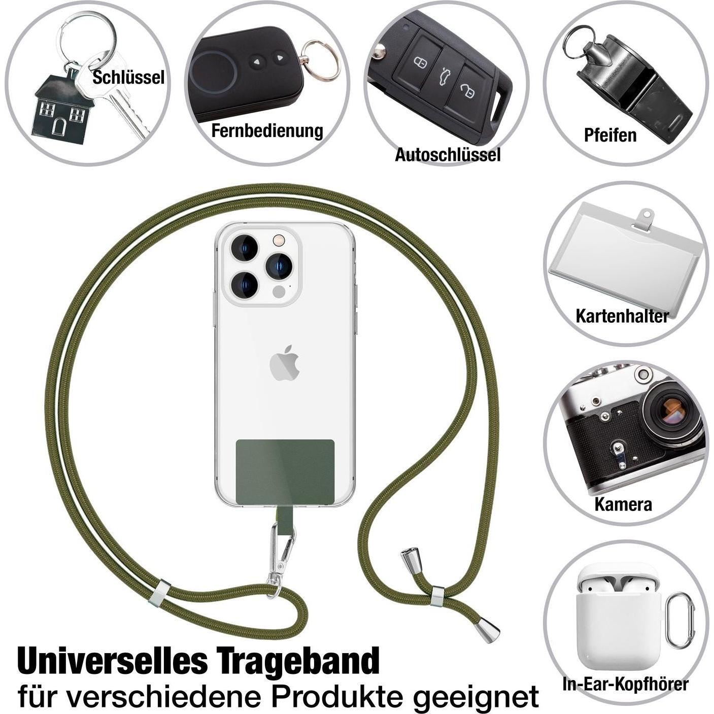 Chaîne Téléphone Portable 3 En 1 Universelle - Réglable, Amovible, Pour Cou, épaule Ou Poignet, Résistance 30 Kg