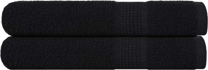 Image du produit vidaXL Serviettes 2 pcs. Noir 100x200 cm 360 g/m² 100% coton Serviette de plage (100 x 200 cm)