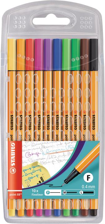 Produktbild STABILO point 88 Fineliner (Mehrfarbig, 10 x)