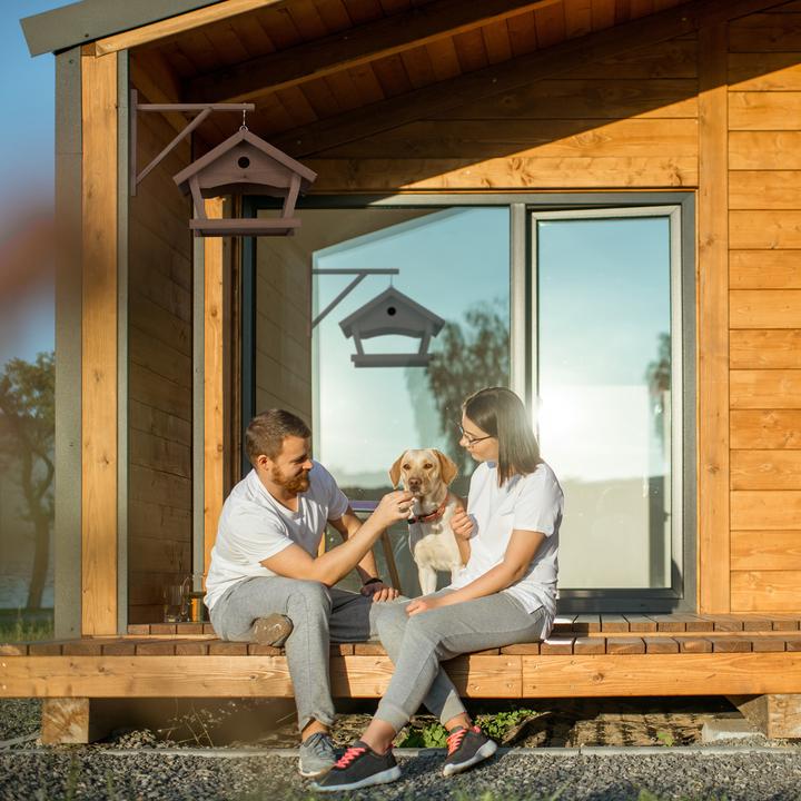 Actual product image Relaxdays Birdhouse Feeder