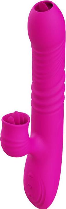 Actual product image Armony Fanny Multifunctional Double Tongue Vibrator Fuchsia Warming Effect