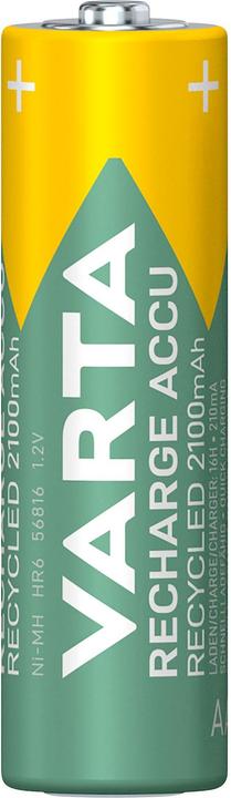 Produktbild Varta Akku AA Recycled AA 2100mAh 2er-Pack (2 Stk., AA / LR6 / LR06 / Mignon / R6 / R14505, 2100 mAh)