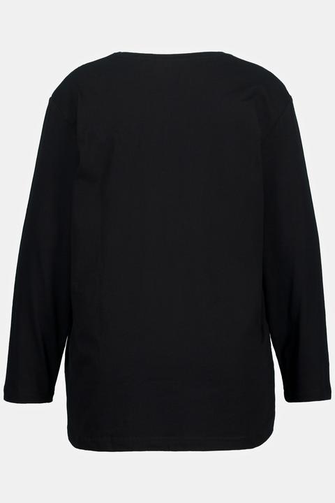 Produktbild Ulla Popken Shirt, V-Ausschnitt, Relaxed, Langarm (50, 52)