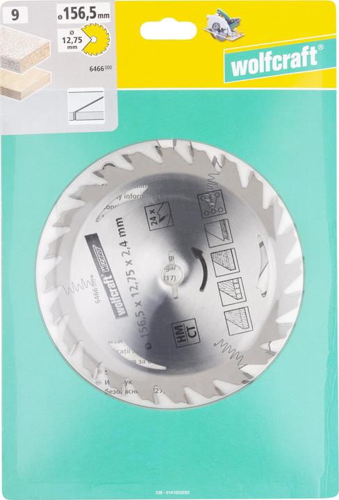 Actual product image wolfcraft 1 circular saw blade carbide, 28 teeth ø190mm